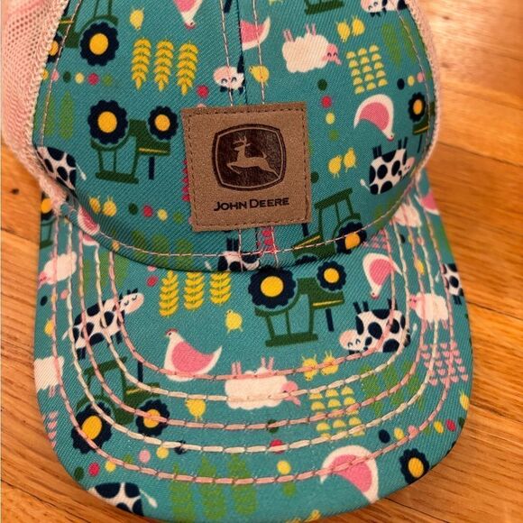John Deere toddler farm animals themed mesh adjustable toddler hat cap - Picture 2 of 4